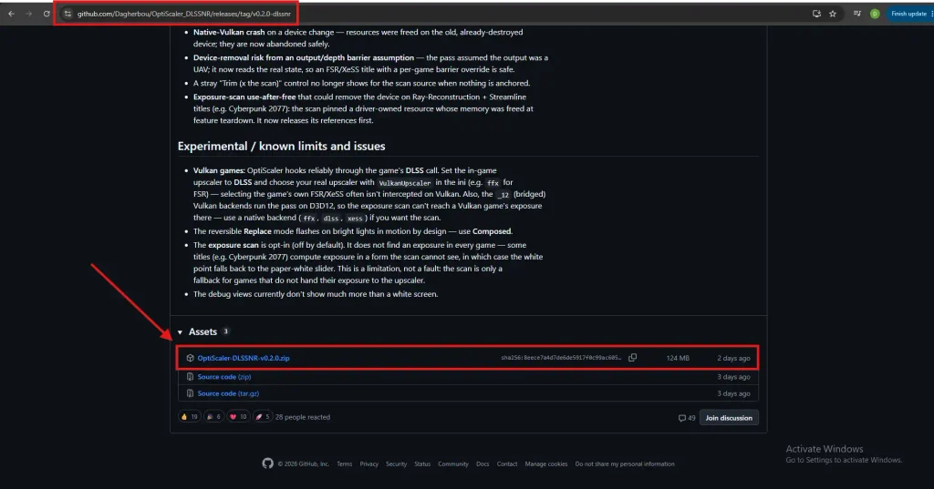 GitHub Releases page