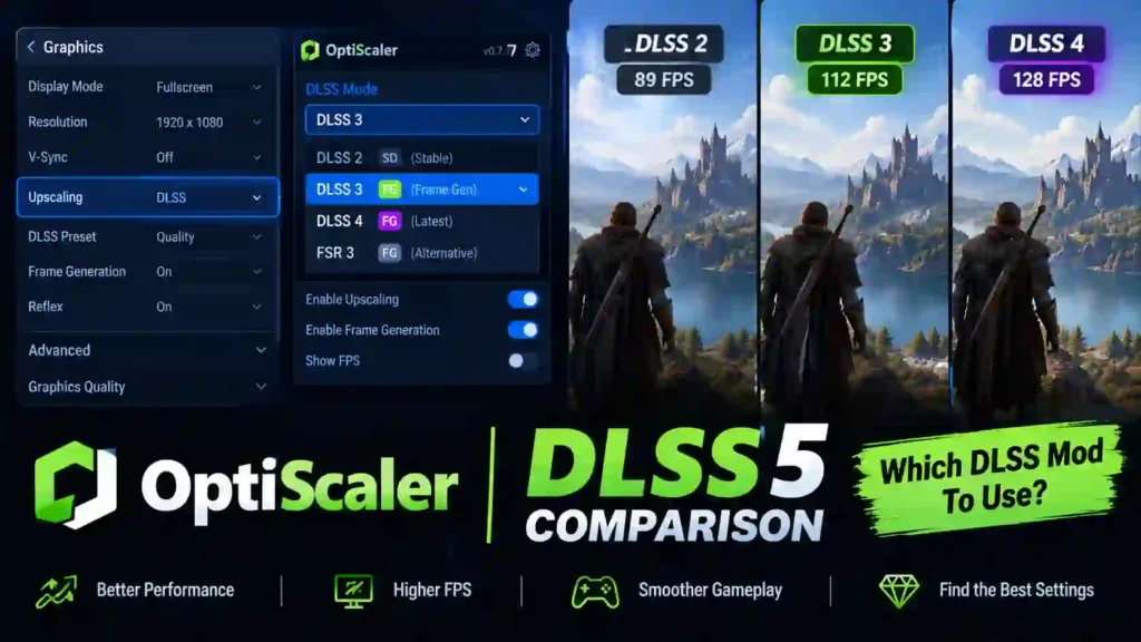 OptiScaler DLSS 5 comparison which DLSS mod to use